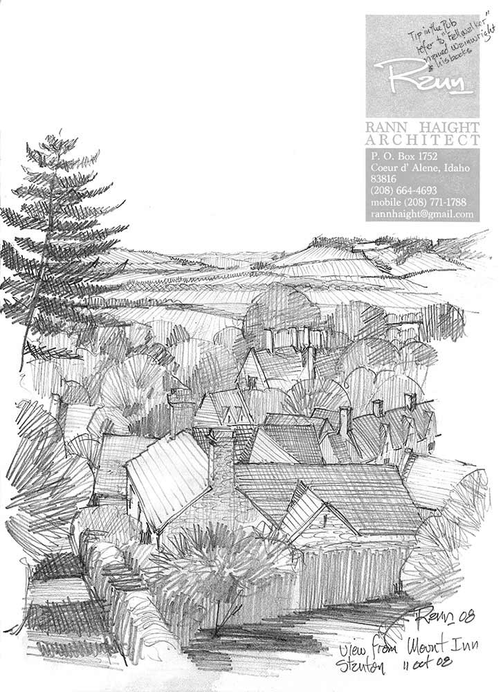View from Mount Inn – Pencil Sketch
