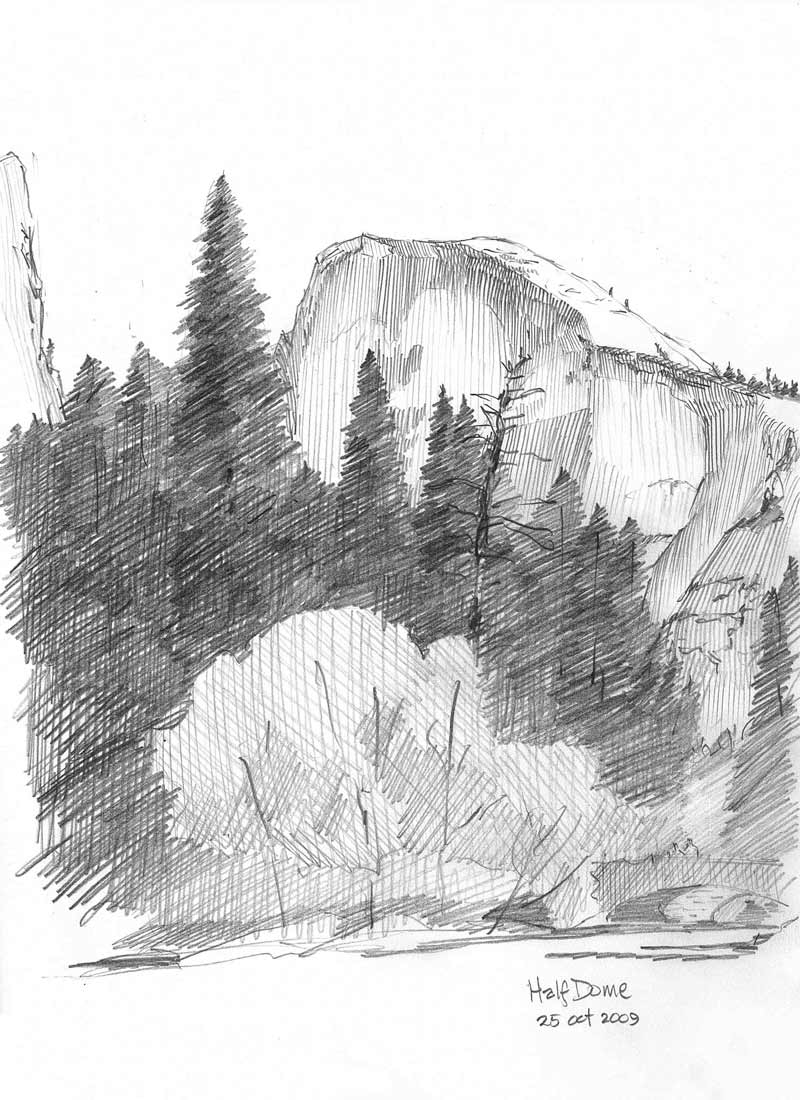 Half Dome – Pencil Sketch
